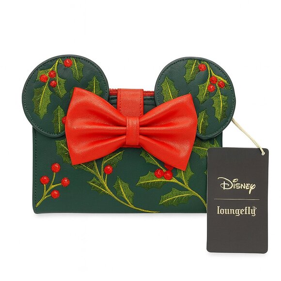Loungefly Handbags - 🎄 Loungefly Disney Minnie Mouse Holiday Holly Wallet – NWT 🎄